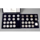 Posten Silberdollar USA 33 Stück, 1980er/1990er Jahre, 30 x 1 Dollar USA, versch. Motive, 2 x 1
