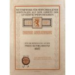 Urkunde Gevaert-Wettbewerb 1907 Ehrenurkunde zur Teilnahme am Wettbewerb für hervorragende