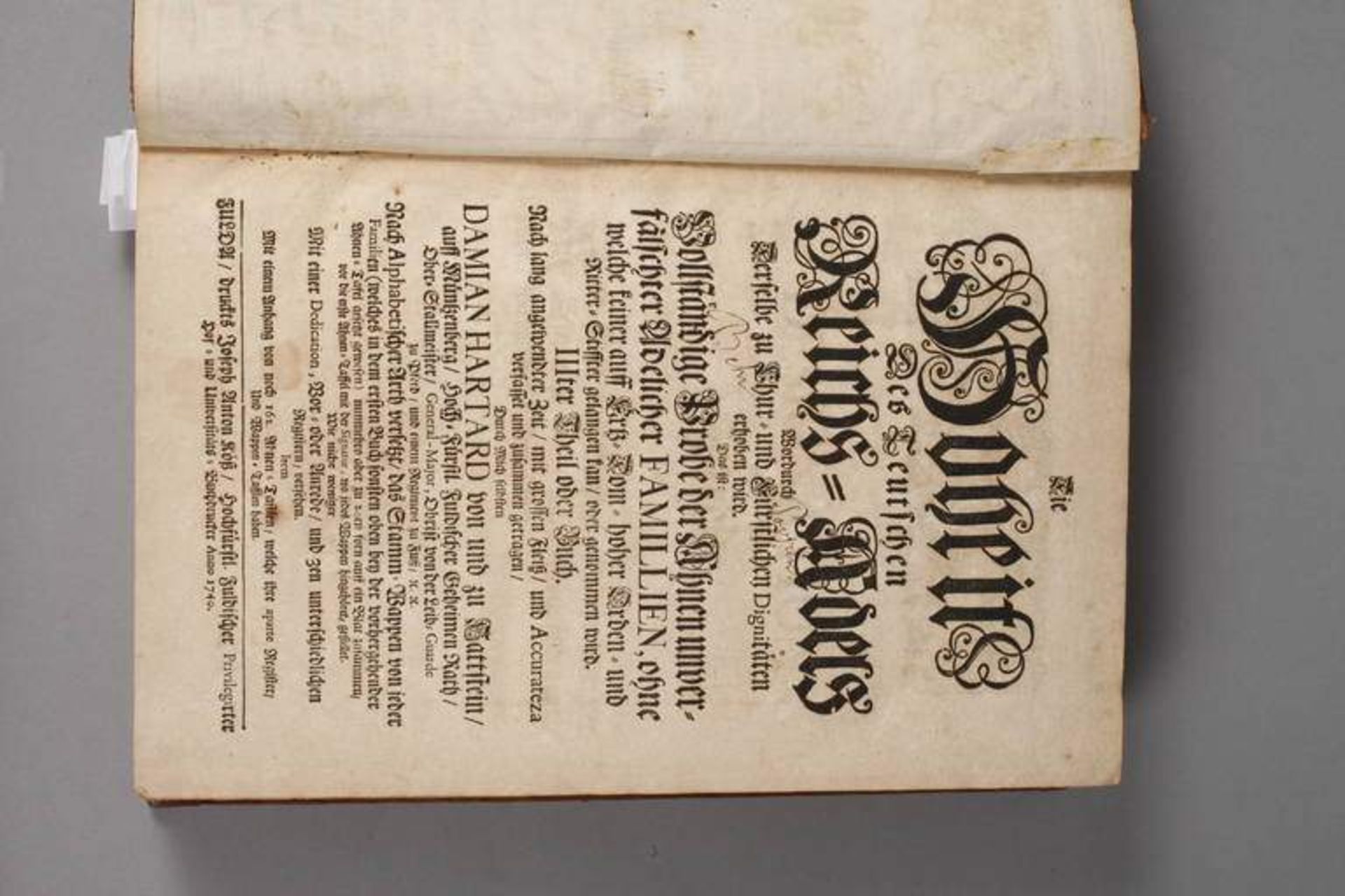 Hattsteins Verzeichnis des Reichsadels 1729-40 Die Hoheit des teutschen Reichs-Adels, wordurch - Bild 4 aus 7