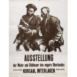 Ausstellungsplakat um 1930, signiert Frank Gahri, Litho auf Papier, für die Ausstellung der Maler