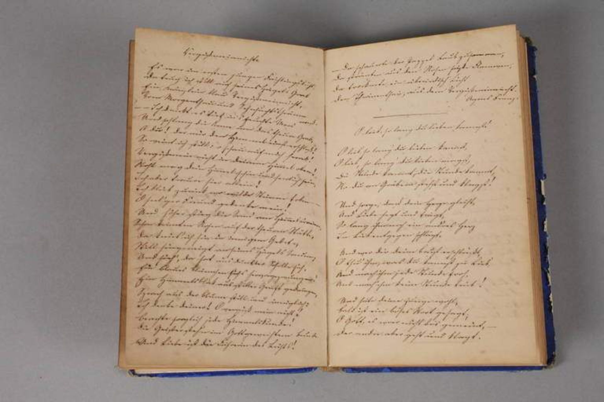 Gedichtsammlung in Abschrift 1850 der Clara Kühne an ihre Schwester, datiert Koblenz, den 22.9.1850, - Bild 3 aus 3