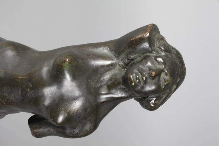 Weiblicher Torso 1. Hälfte 20. Jh., unsign., Bronze dunkelbraun bis dunkelgrün patiniert, - Image 3 of 3