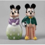 Mickey und Minni Maus um 1950, ungemarkt, Mickey mit Nummernstempel 321?, polychrome