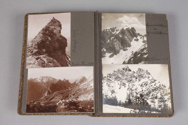 Fotoalbum Reiseerinnerungen Alpen dat. 1905 bis 1931, ca. 35 montierte Fotografien, mit Landschafts- - Image 3 of 6