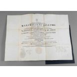 Doktorbrief der Universität Würzburg 1823 lateinisch abgefasster Doktorbrief der Universität