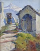 Edmond BORNAND (1873 - 1953). Locarno, November 1918.26 cm x 21 cm. Aquarell auf Papier. Rechts