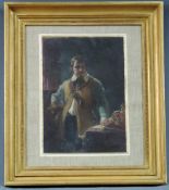 Paul MARTIN (1821 - 1901) zugeschrieben. Halbportrait "Gustav Adolf von Schweden".37,5 cm x 27 cm