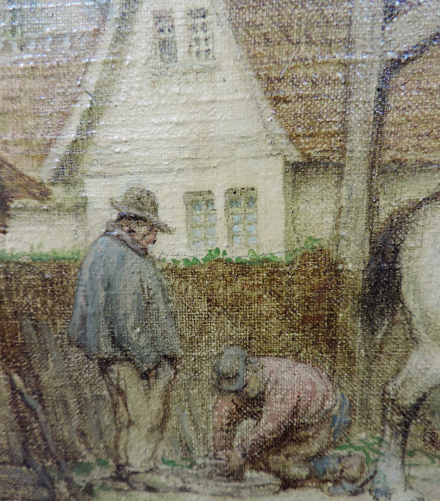 Karl LUCKHARDT (1886 - 1970). 2 Gemälde. Pferde im Stall. Ochsen vor dem Pflug.Je 34,5 cm x 44,5 cm. - Bild 3 aus 10