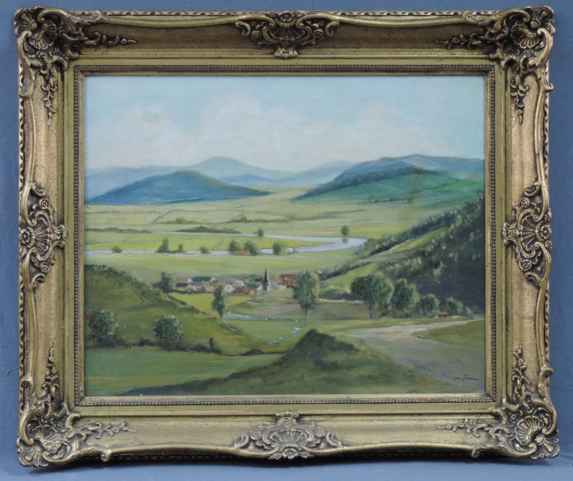 Josef SÜNNEN (1894 - 1969). Eifellandschaft.40 cm x 50 cm. Gemälde, Öl auf Leinwand. Unten rechts - Bild 2 aus 6