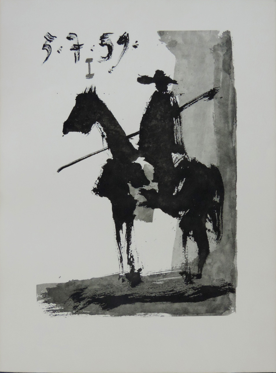 Pablo PICASSO (1881 - 1973), nach. Toros y Toreros "5.7.59" und "I".48 cm x 35,5 cm Blattgröße.