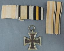 Eisernes Kreuz 1870. Bänder.Eisernes Kreuz aus dem Jahr 1870. Fragmente der originalen Bänder zum