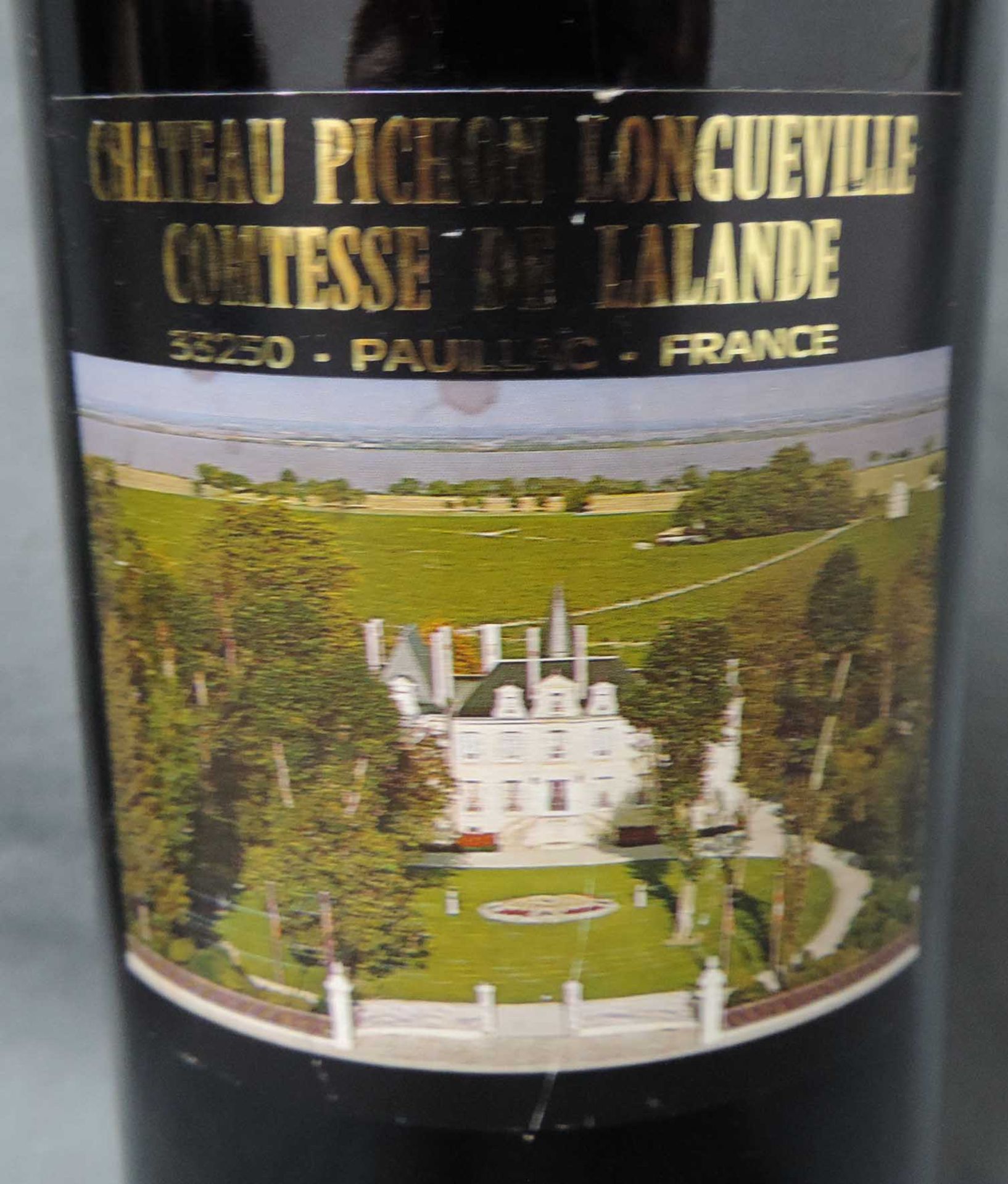 1990 Chateaux Pichon Longueville Comtesse de Lalande, Pauliac.und 1983 Pavillion Rouge du Chateau - Bild 3 aus 4