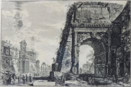 Giovanni Battista PIRANESI (1720 - 1778). Veduta dell' Arco di Tito (1771).Die Abbildung 47,5 cm x