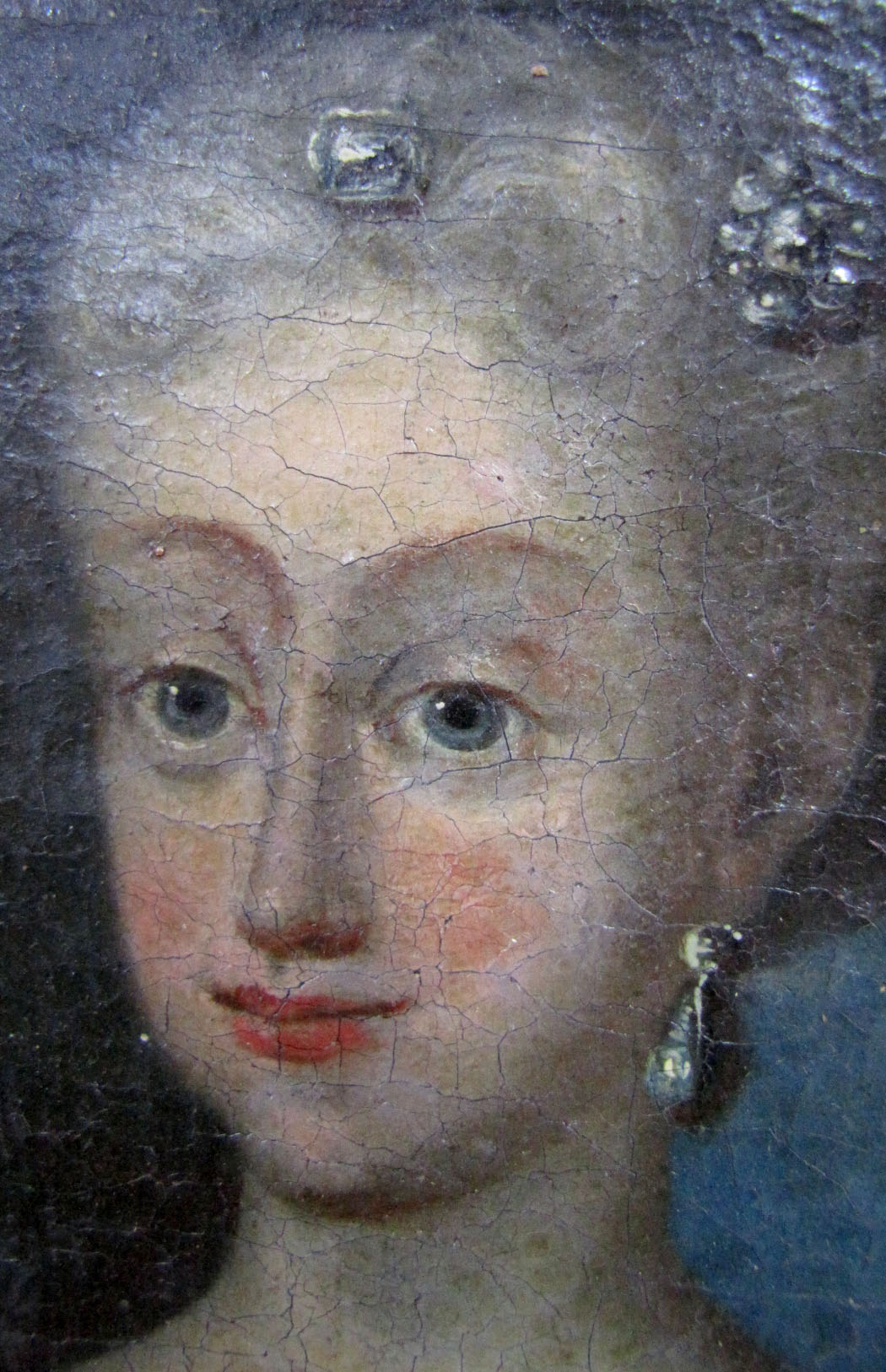 Unbekannter Maler (um 1700). 2 Portraits. Louise zu Mecklenburg und Anna Sophia von Reventlow.27,5 - Image 5 of 16