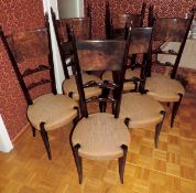 6 Stühle von Aldo Tura - creazioni, Milano, braun. Pelle marrone.120 cm x 45 cm x 47 cm6 chairs by