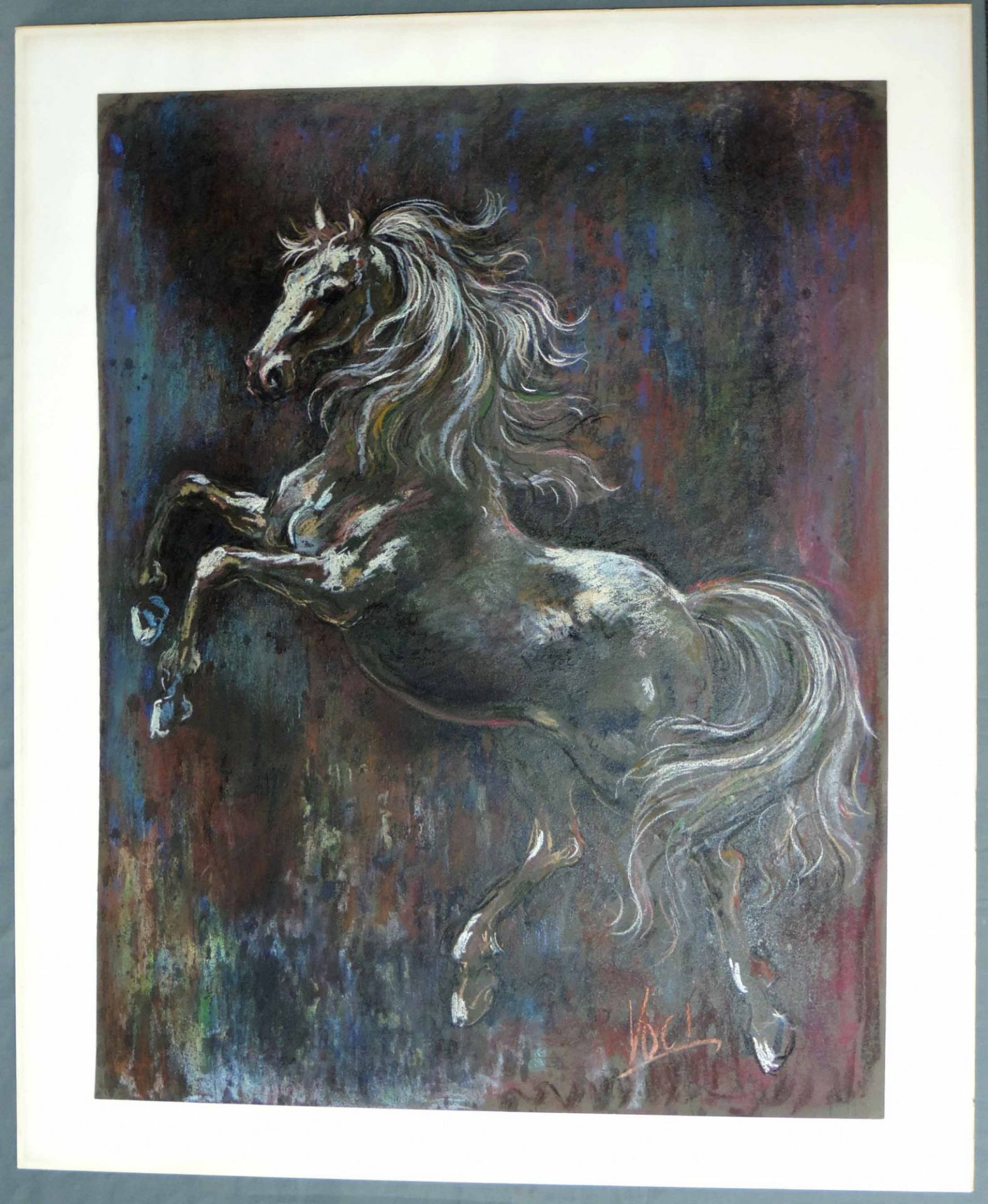 VOCI (XX). Pferd.70 cm x 55 cm. Mischtechnik mit Öl auf Papier.VOCI (XX). Horse.70 cm x 55 cm. Mixed - Bild 3 aus 6