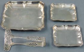 4 Teile Silber.145 Gramm. Bis 12 cm x 12 cm.4 pieces silver.145 grams.