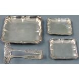 4 Teile Silber.145 Gramm. Bis 12 cm x 12 cm.4 pieces silver.145 grams.