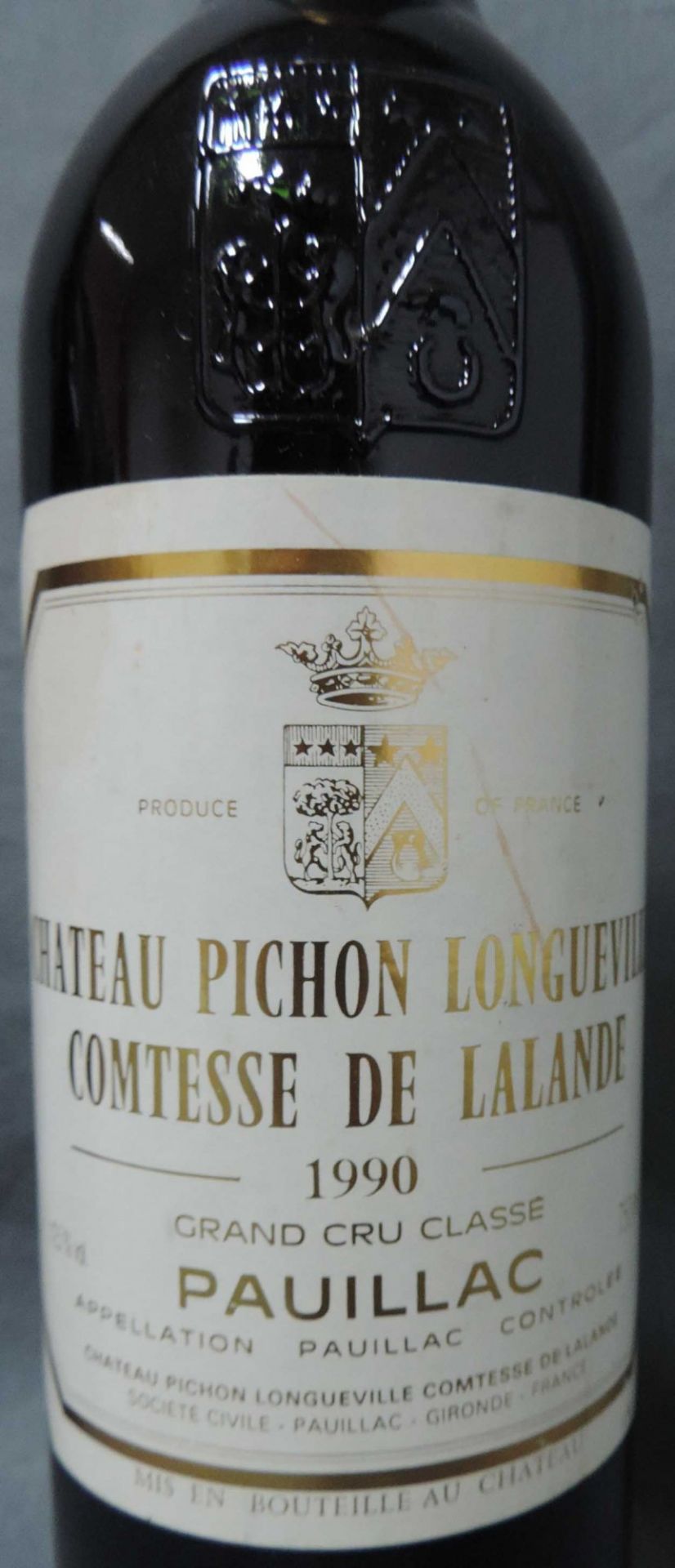 1990 Chateaux Pichon Longueville Comtesse de Lalande, Pauliac.und 1983 Pavillion Rouge du Chateau - Bild 2 aus 4