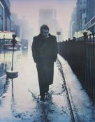 Gottfried HELNWEIN (1948 - ?). Boulevard of broken dreams, James Dean im Regen.76 cm x 60 cm gesamt,