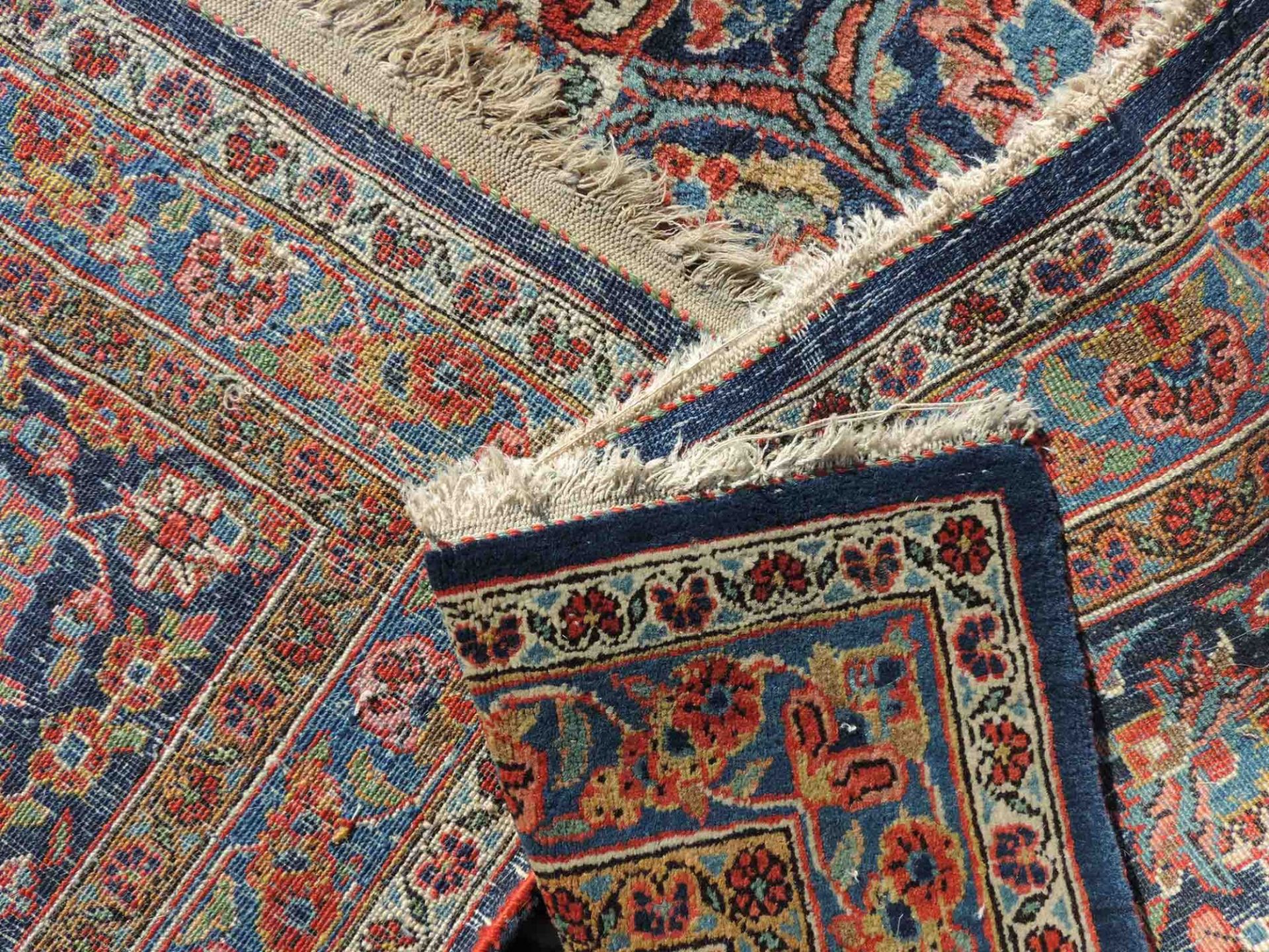 Keschan Teppich. Korkwolle, sehr fein. Iran, alt, um 1930. 412 cm x 288 cm. Handgeknüpft. - Bild 8 aus 9