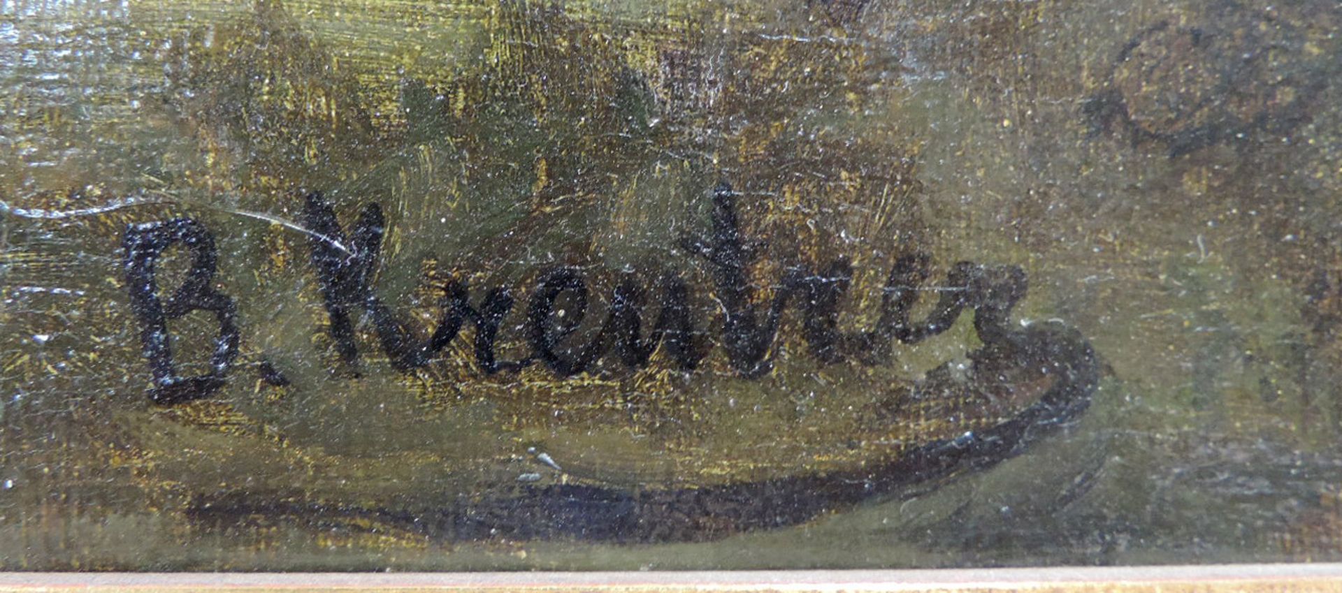 B. KREUTZER (XIX). Nächtliche Bootsfahrt.47 cm x 66 cm. Gemälde, Öl auf Leinwand. Unten rechts - Bild 6 aus 7