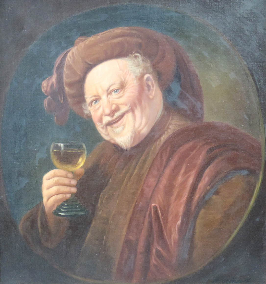 Alexander GEBHARDT (1869 - 1958). Der Trinker, nach Grützner.66 cm x 61 cm. Gemälde, Öl auf - Image 2 of 6