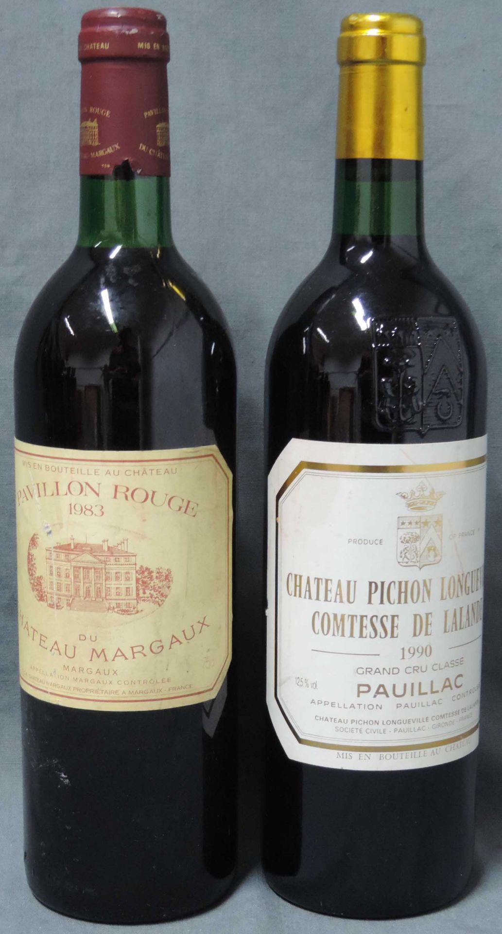 1990 Chateaux Pichon Longueville Comtesse de Lalande, Pauliac.und 1983 Pavillion Rouge du Chateau