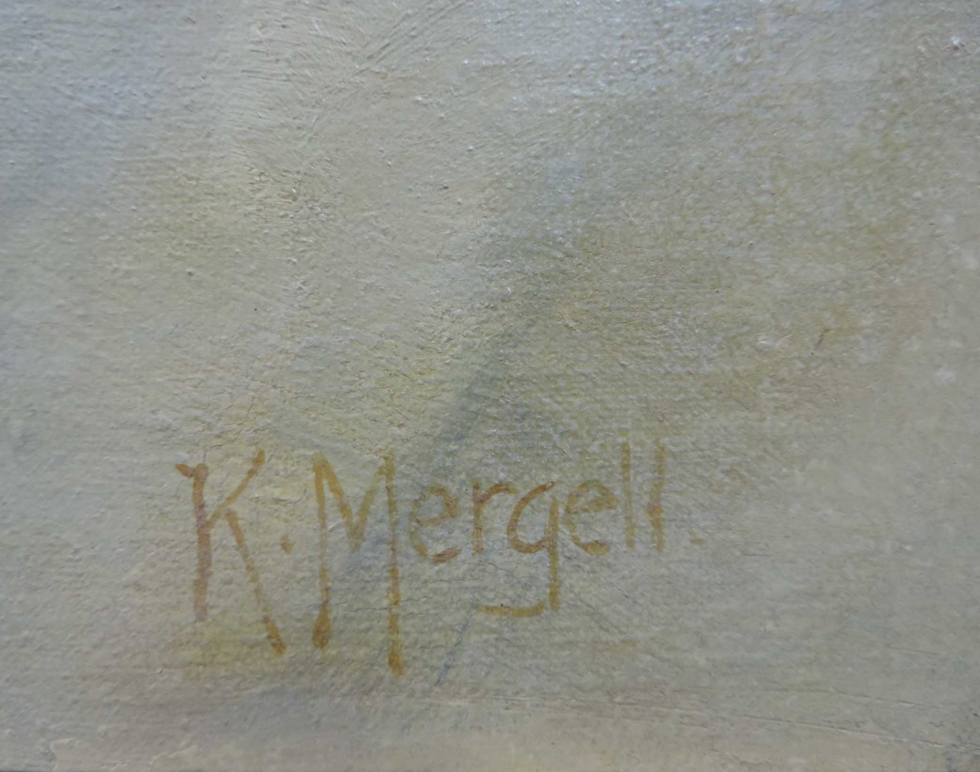 Karl MERGELL (1870 - 1944). Stillleben mit Chrysanthemen.70 cm x 100 cm. Gemälde, Öl auf Leinwand. - Image 3 of 5