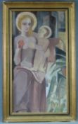 Heinrich DIECKMANN (1890 - 1963). Vorstadtmadonna. 1927.84 cm x 45 cm. Gemälde, Öl auf Leinwand.