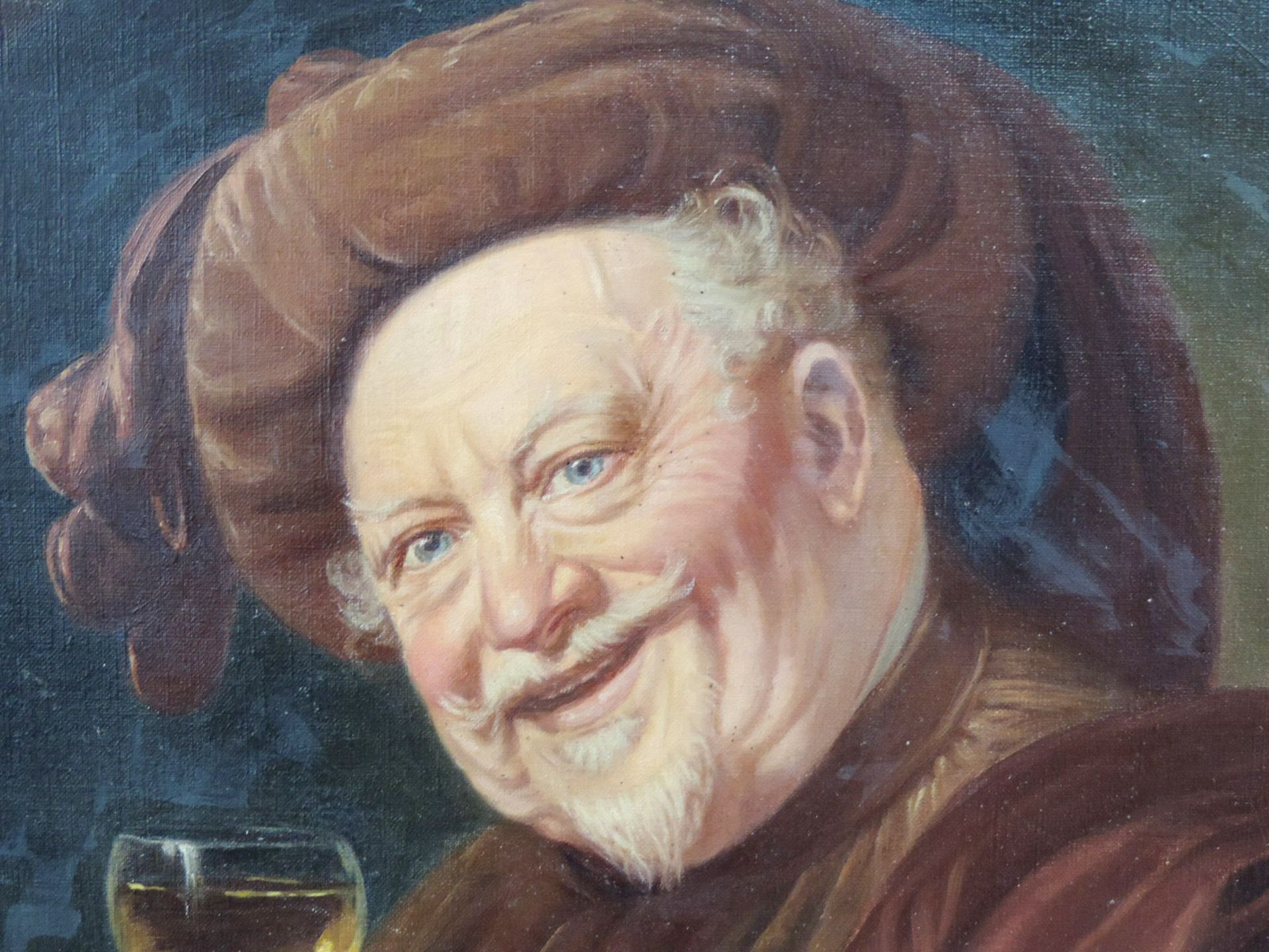 Alexander GEBHARDT (1869 - 1958). Der Trinker, nach Grützner.66 cm x 61 cm. Gemälde, Öl auf - Image 3 of 6