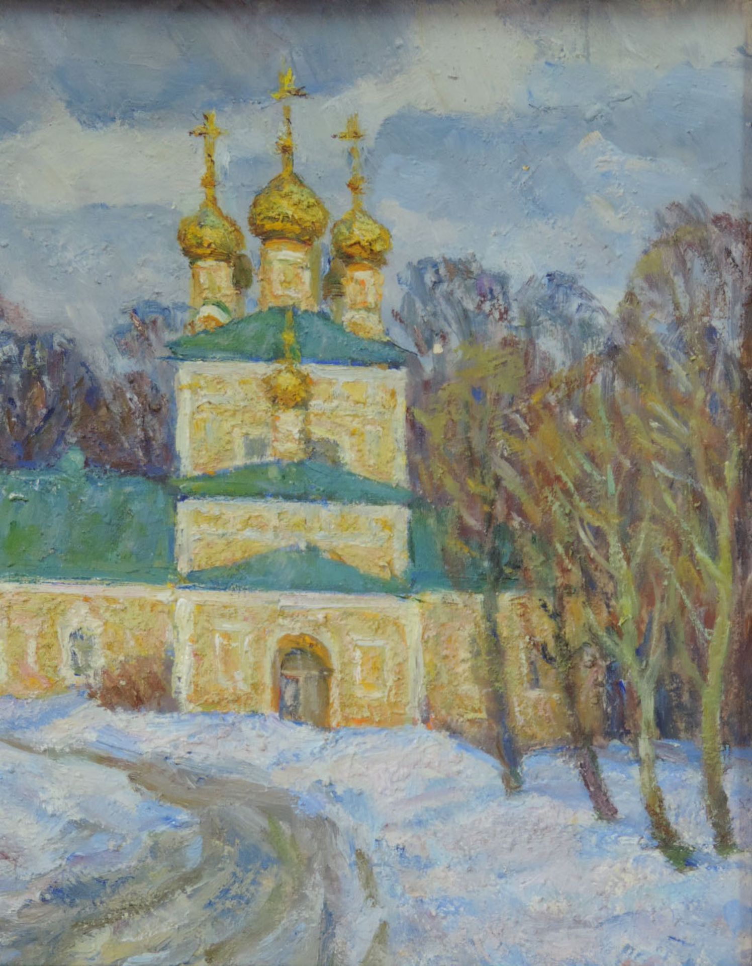 Russland (XX). Kirche der Geburt Christi in Izmailovo bei Moskau, 1989.30 cm x 40 cm. Gemälde, Öl - Bild 5 aus 9