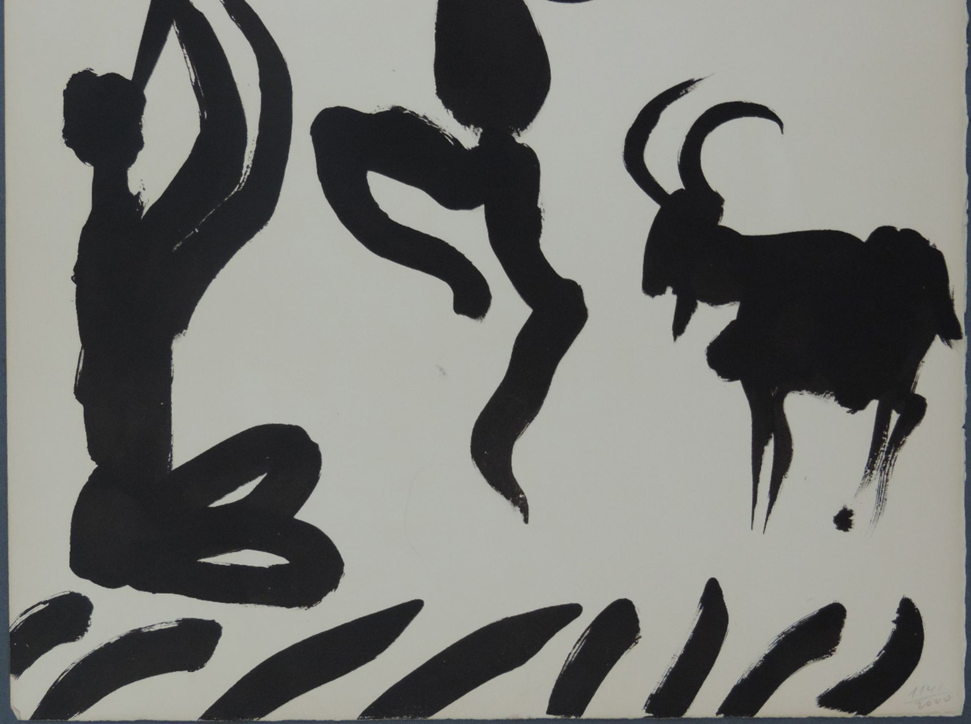 Pablo PICASSO (1881 - 1973). La Danse du Berger, 1959. Der Tanz des Schäfers.66,7 x 50,3 cm; (26,2 x - Bild 3 aus 7
