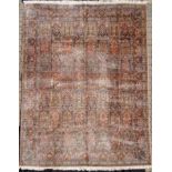 Kashmir Seide, Indien. Felderteppich.361 cm x 220 cm. Handgeknüpft. Manufakturteppich.Kashmir.