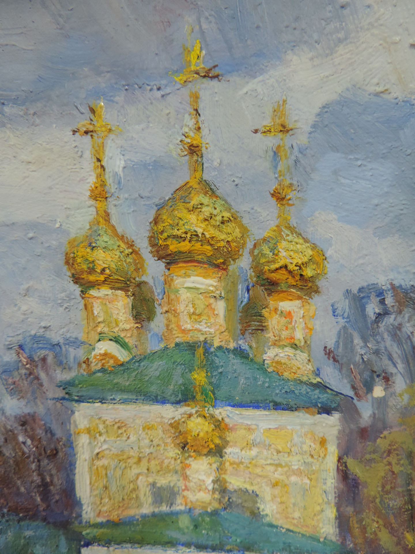 Russland (XX). Kirche der Geburt Christi in Izmailovo bei Moskau, 1989.30 cm x 40 cm. Gemälde, Öl - Bild 6 aus 9