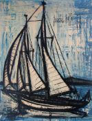 Bernard BUFFET (1928 - 1999). Le Yacht, 1959.81 cm x 63 cm. Lithographie. Rechts oben im Stein