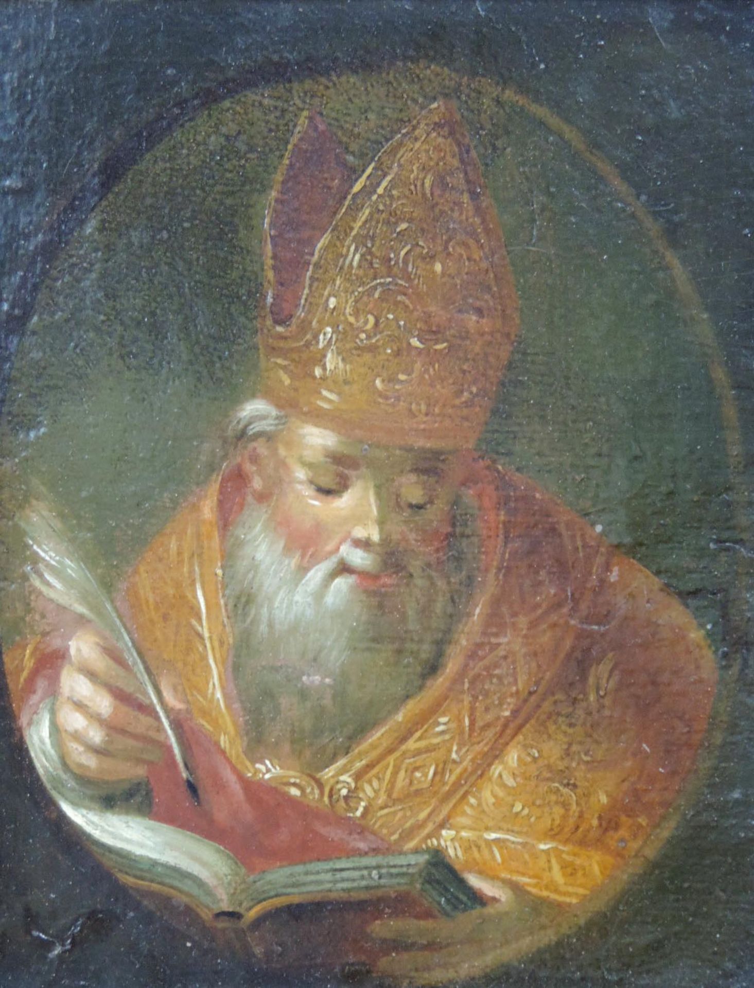 Alter Meister (XVII - XVIII). Zwei Evangelisten. Wohl Matthäus und Lukas.Je 20 cm x 17 cm. - Bild 3 aus 5