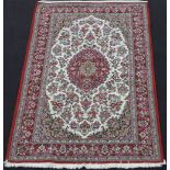 Ghom, Iran. Fein.200 cm x 133 cm. Handgeknüpfter Manufakturteppich, Wolle auf Baumwolle.Ghom rug