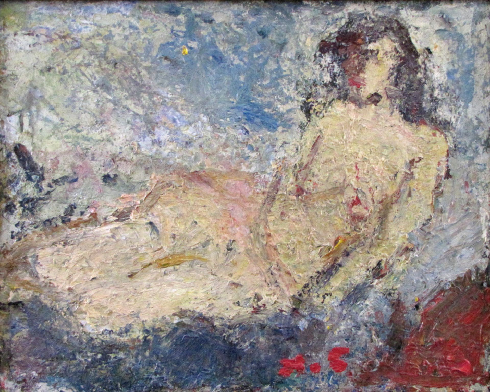 Aron Froimovich BUKH (*1923). Frauenakt.38 cm x 46 cm. Gemälde, Öl auf Platte. Rechts unten - Image 2 of 6