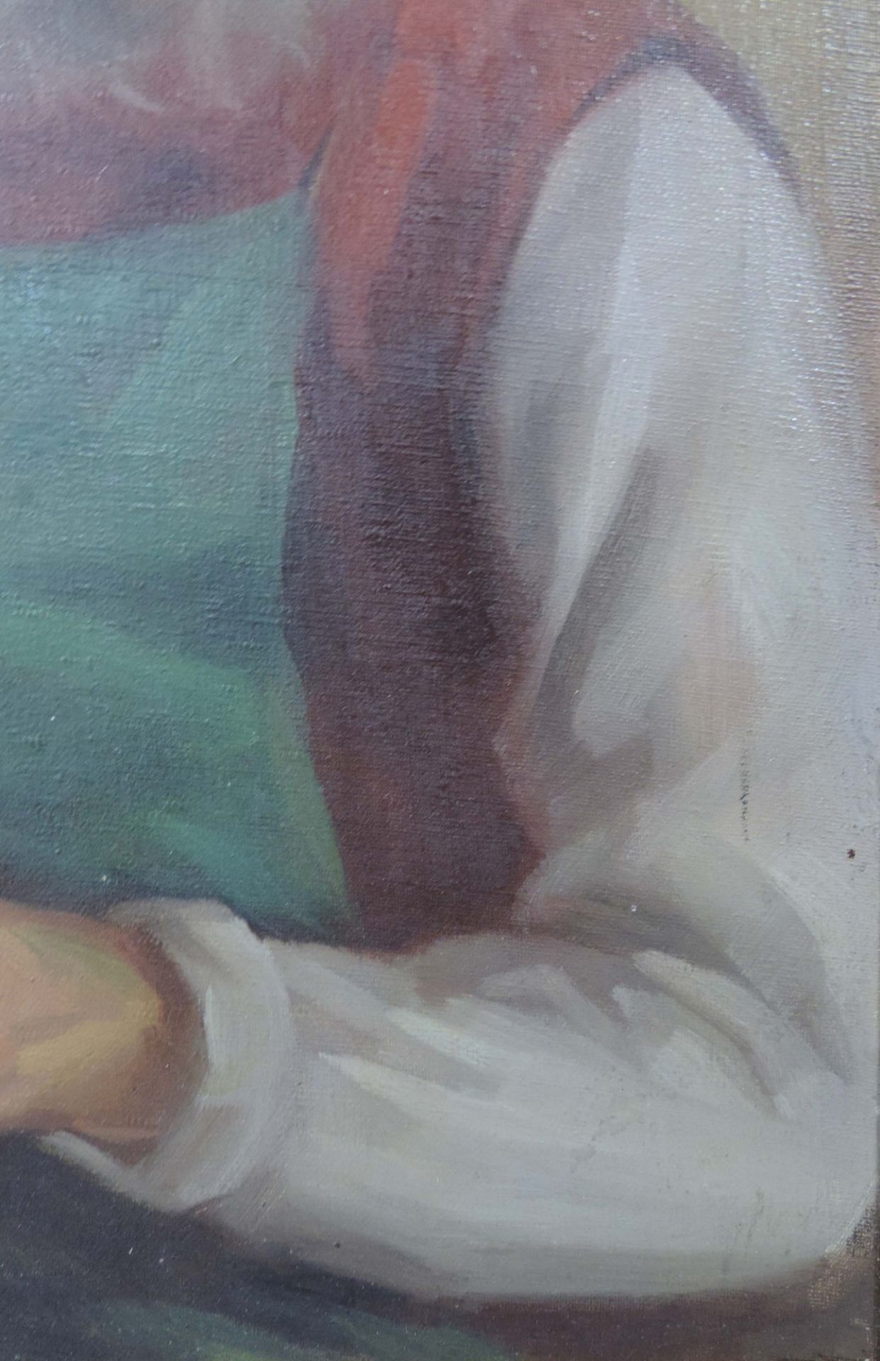Wladimir MAGIDEY (1881 - ?). "Obstverkäufer".60,5 cm x 50,5 cm. Gemälde, Öl auf Leinwand. Unten - Bild 3 aus 5