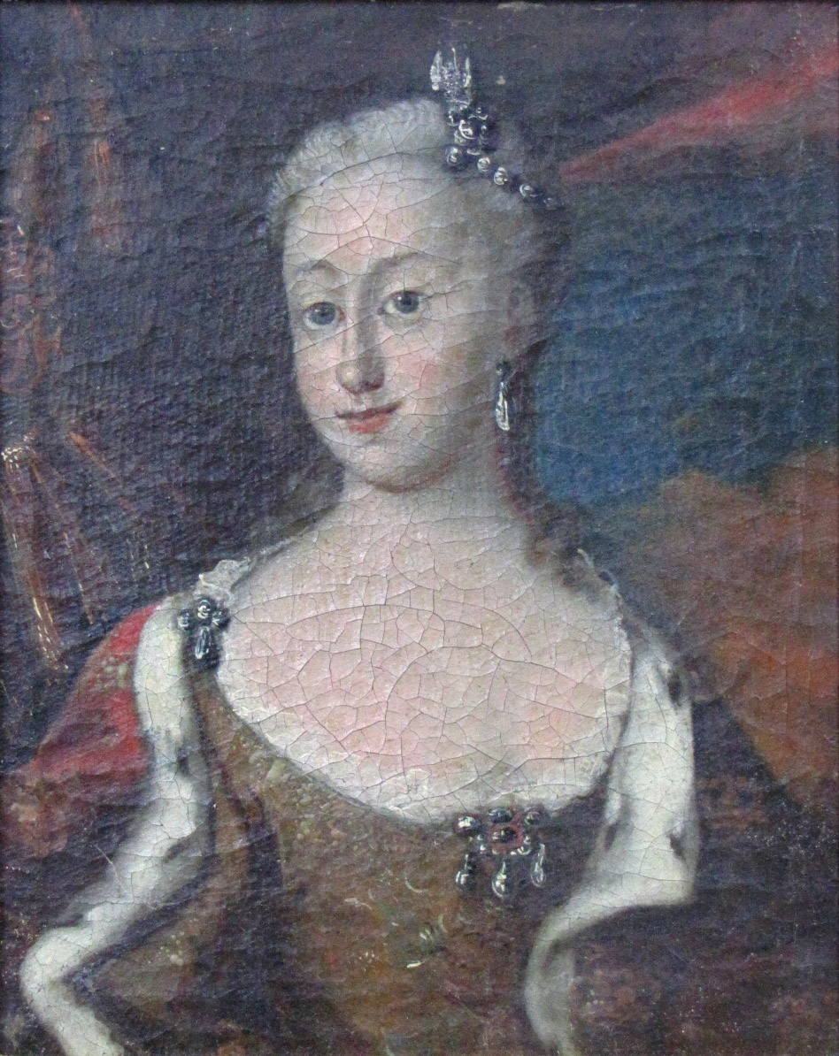 Unbekannter Maler (um 1700). 2 Portraits. Louise zu Mecklenburg und Anna Sophia von Reventlow.27,5 - Image 9 of 16