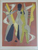 MAN RAY (1890 - 1976). Promenade (1965).33 cm x 25 cm der Ausschnitt. Farblithografie. Unten