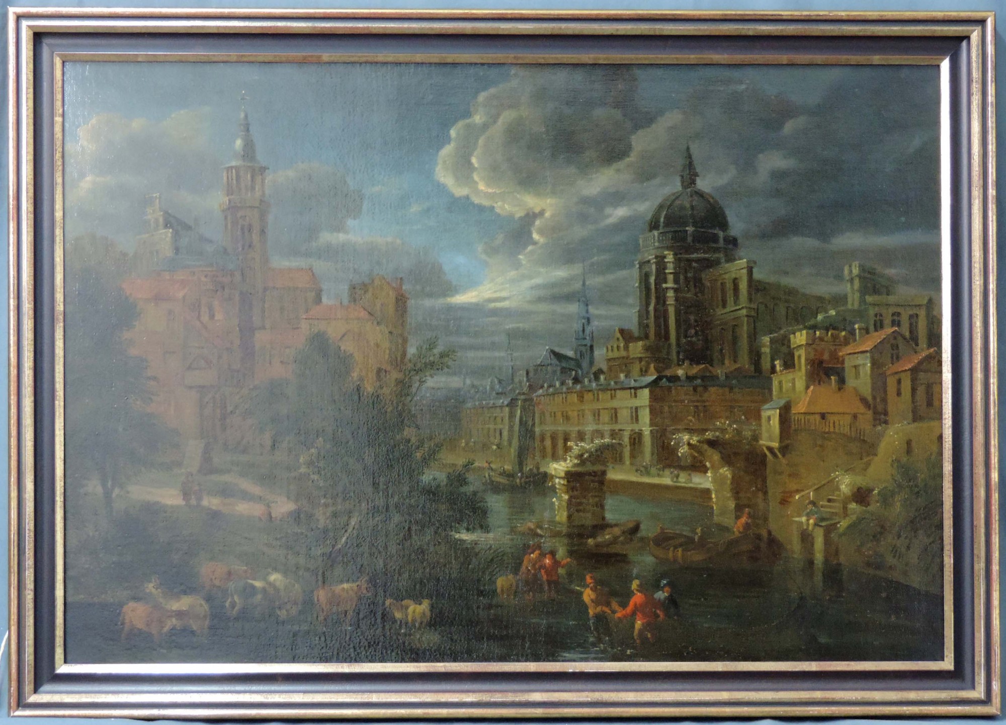 Daniel VAN HEIL (1606 - 1662). Ansicht einer Stadt.59 cm x 84 cm. Gemälde, Öl auf Leinwand - Image 3 of 10
