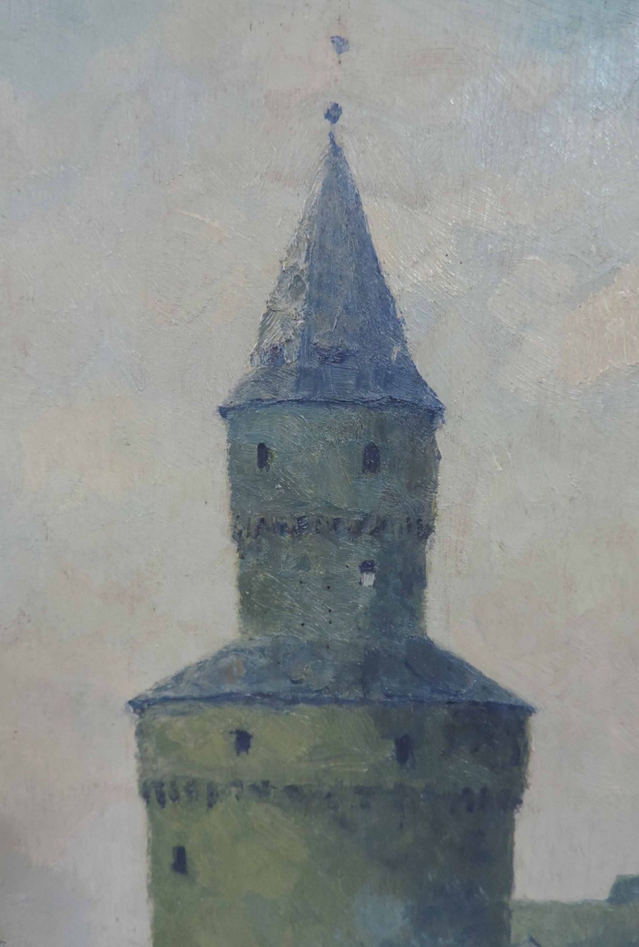 Ernst TOEPFER (1877 - 1955). Idstein im Taunus. Altstadt mit Hexenturm, 193860 cm x 70 cm. - Bild 9 aus 10