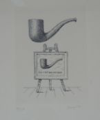 René MAGRITTE (1898 - 1967). Ceci n'est pas une pipe.18 cm x 13 cm. Lithographie. Rechts unten