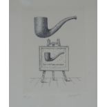 René MAGRITTE (1898 - 1967). Ceci n'est pas une pipe.18 cm x 13 cm. Lithographie. Rechts unten