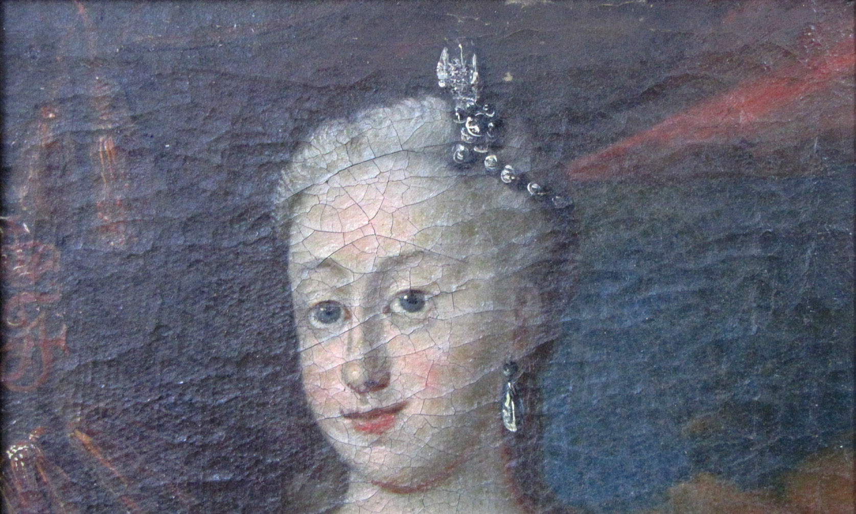 Unbekannter Maler (um 1700). 2 Portraits. Louise zu Mecklenburg und Anna Sophia von Reventlow.27,5 - Image 10 of 16