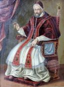 Nach Pietro DA CORTONA (1596-1669). Papst Urban VIII.27 cm x 22 cm. Gemälde, Öl auf Holz. Italien,