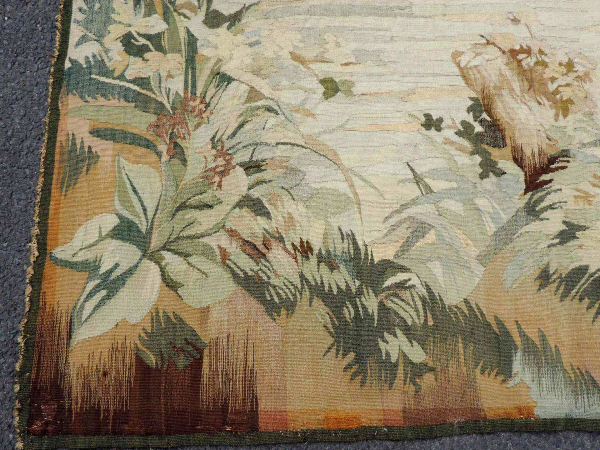 Aubusson-Tapisserie. Frankreich, antik, um 1860. 160 cm x 120 cm. Handgewebt, Wolle und Seide. - Image 2 of 9