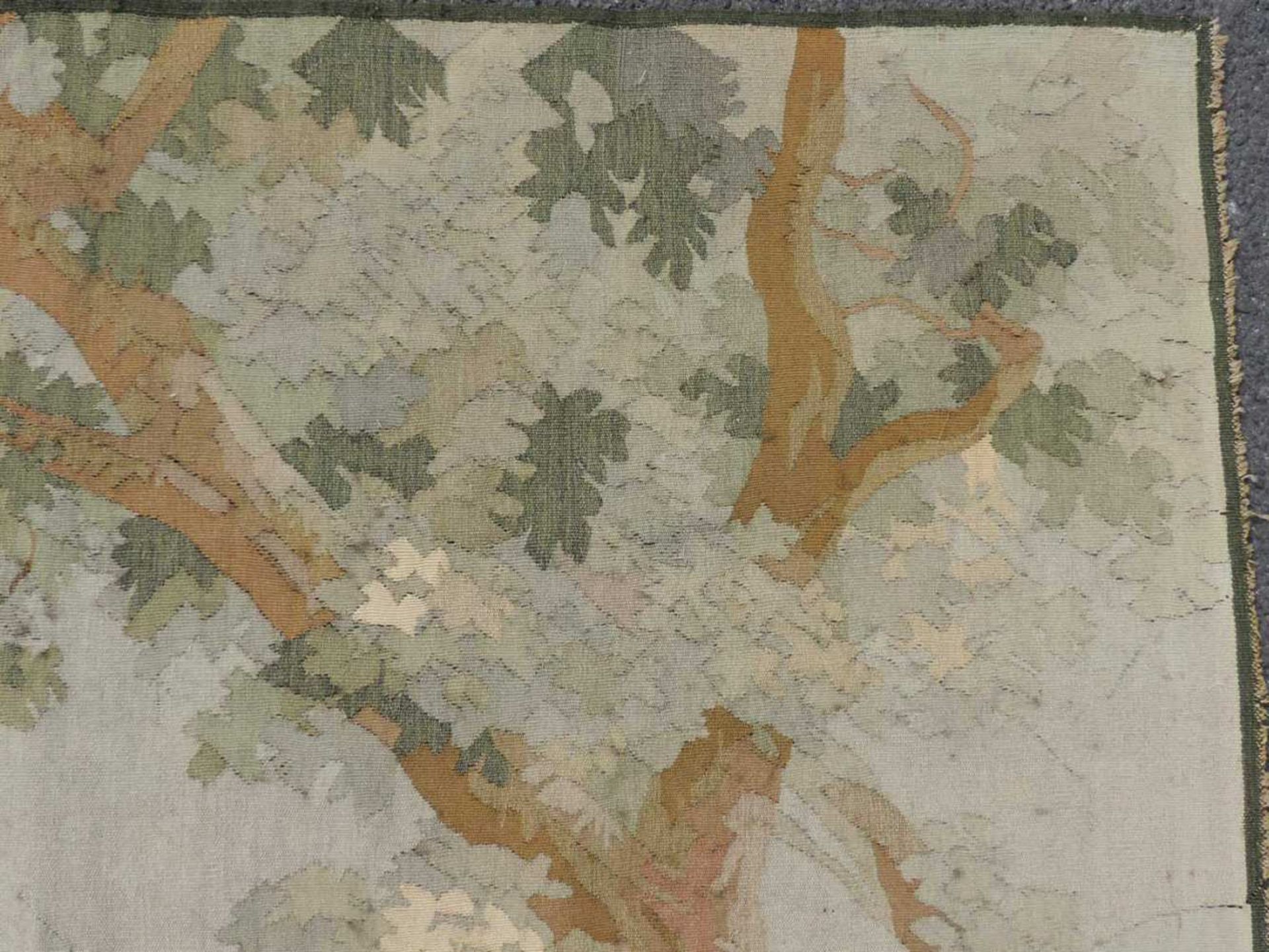 Aubusson-Tapisserie. Frankreich, antik, um 1860. 160 cm x 120 cm. Handgewebt, Wolle und Seide. - Image 5 of 9